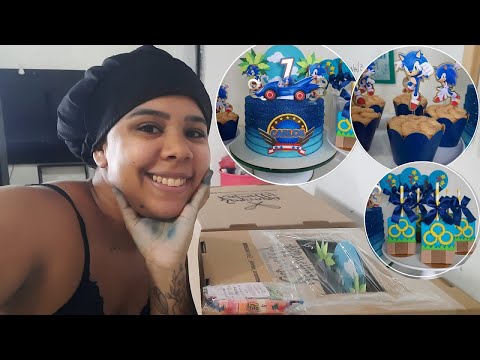 UMA TARDE DE TRABALHO/ KIT SONIC/ GANACHE CAKE/ DOCES DECORADOS SONIC/ ROTINA DE ENCOMENDA