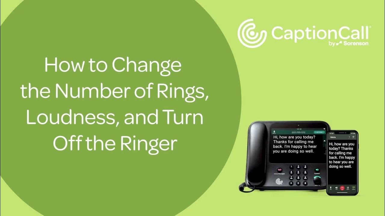 How to Change the Number of Rings, Loudness, and Turn Off the Ringer on