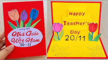 Cách Làm Thiệp 20/11 Đơn Giản | Làm Thiệp 3D 20/11 Tặng Thầy Cô | Vân Handmade