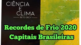 Frio Recorde em 2020 e vai baixar mais