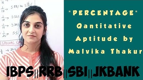 Percentage-part1||Quatitative Aptitude||Banking||JkBank|IBPS||RRB