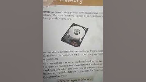 Class-4th Computer- Chapter-2 Computer memory