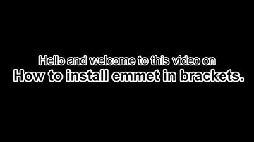 How to install Emmet in Brackets