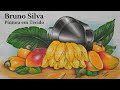 Tacho com Frutas Pintura em Tecido Bruno Silva