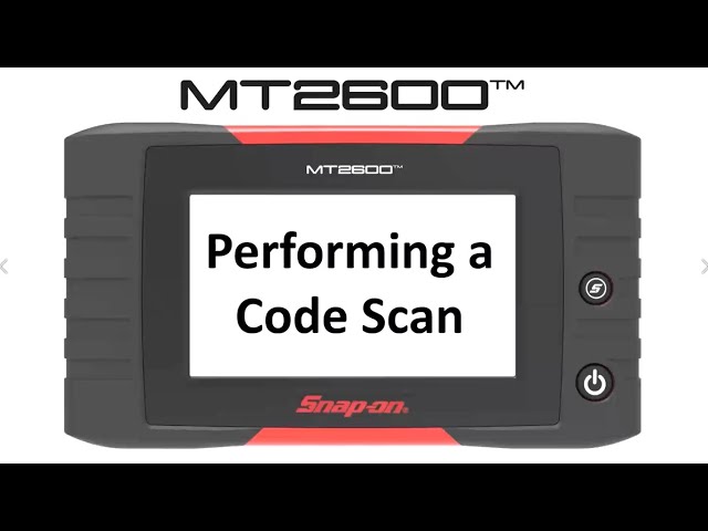 Performing a Code Scan | MT2600™ Training | Snap-on Diagnostics
