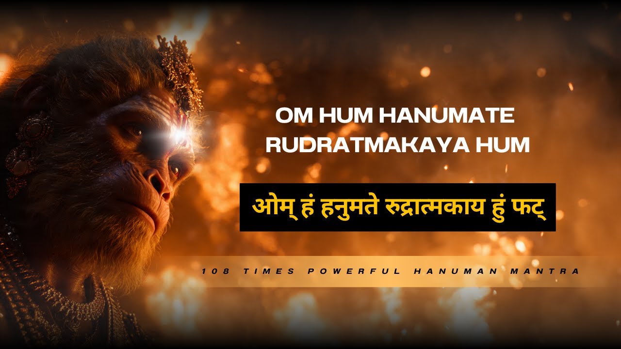 108 Times: ॐ हं हनुमते रुद्रात्मकाय हुं फट् | 🔥 Most Powerful Hanuman Mantra | हर संकट का नाश