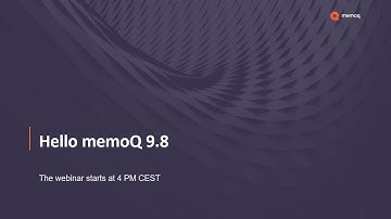 Hello, memoQ 9.8!