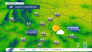 Pleasant fall weather for the end of the work week