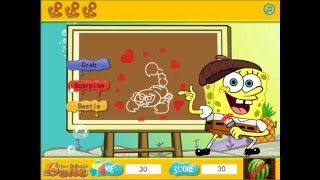 Игра Губка Боб рисует животных онлайн Игра Губка Боб рисует животных онлайн