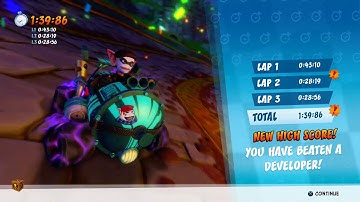 CTR Nitro Fueled - Developer Time Trial #26: Tiny Temple (1:39:86)