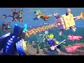 Warden vs elder guardian and drowned ocean army minecraft animation movie