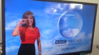 BBC news weather fail Louise Lear