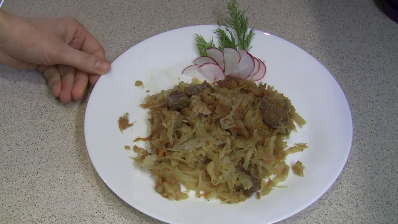 ТУШЕНАЯ КАПУСТА С МЯСОМ В МУЛЬТИВАРКЕ РЕДМОНД