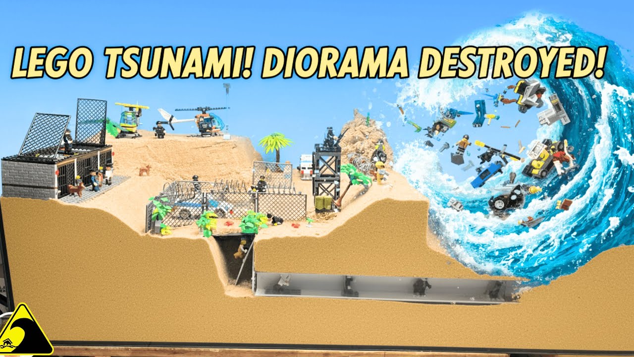 LEGO Prison Destroyed by Massive Tsunami – Dam Breach Experiment!