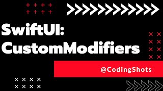 SwiftUI Custom Modifiers #SwiftUI #Modifiers
