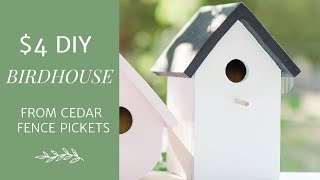 Diy Fence Picket Birdhousewoodpecker For 4 Free Plans