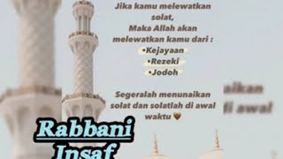 Rabbani  Insaf lirik