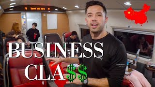 Chinese Bullet Train BUSINESS CLASS & 1ST CLASS Review! screenshot 5