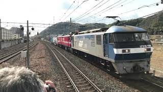 EF210-159+EH800-11 配給列車 JR京都線 島本駅通過　2018/01/18