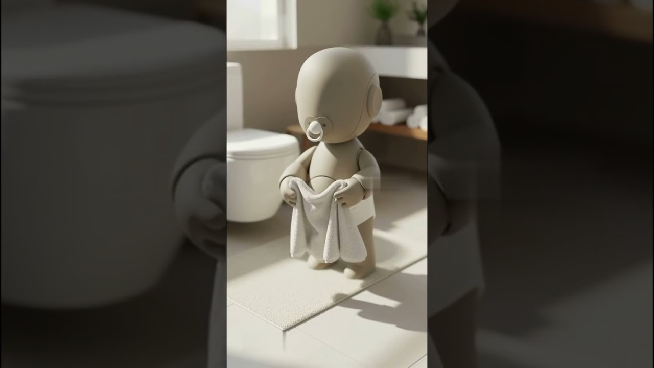 His little wrists don't bend like that! 🤖💦