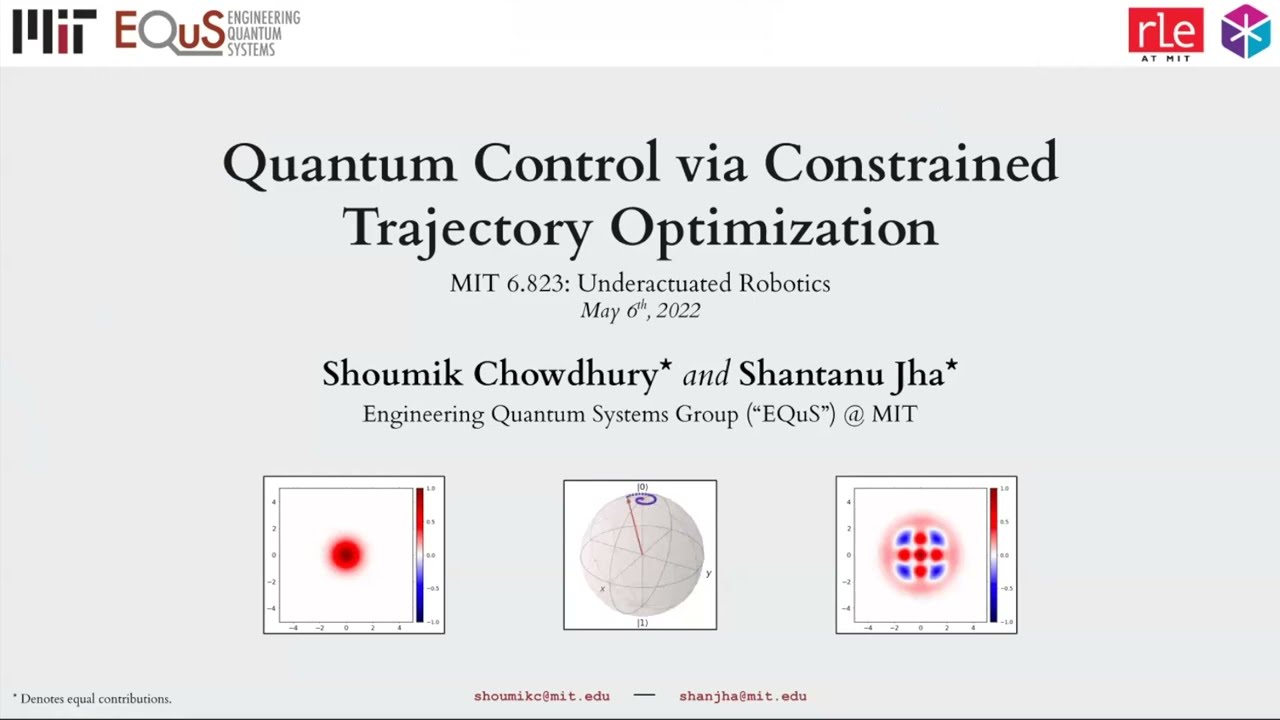 MIT 6.832: Quantum Control via Constrained Trajectory Optimization (Full) — QControl.jl