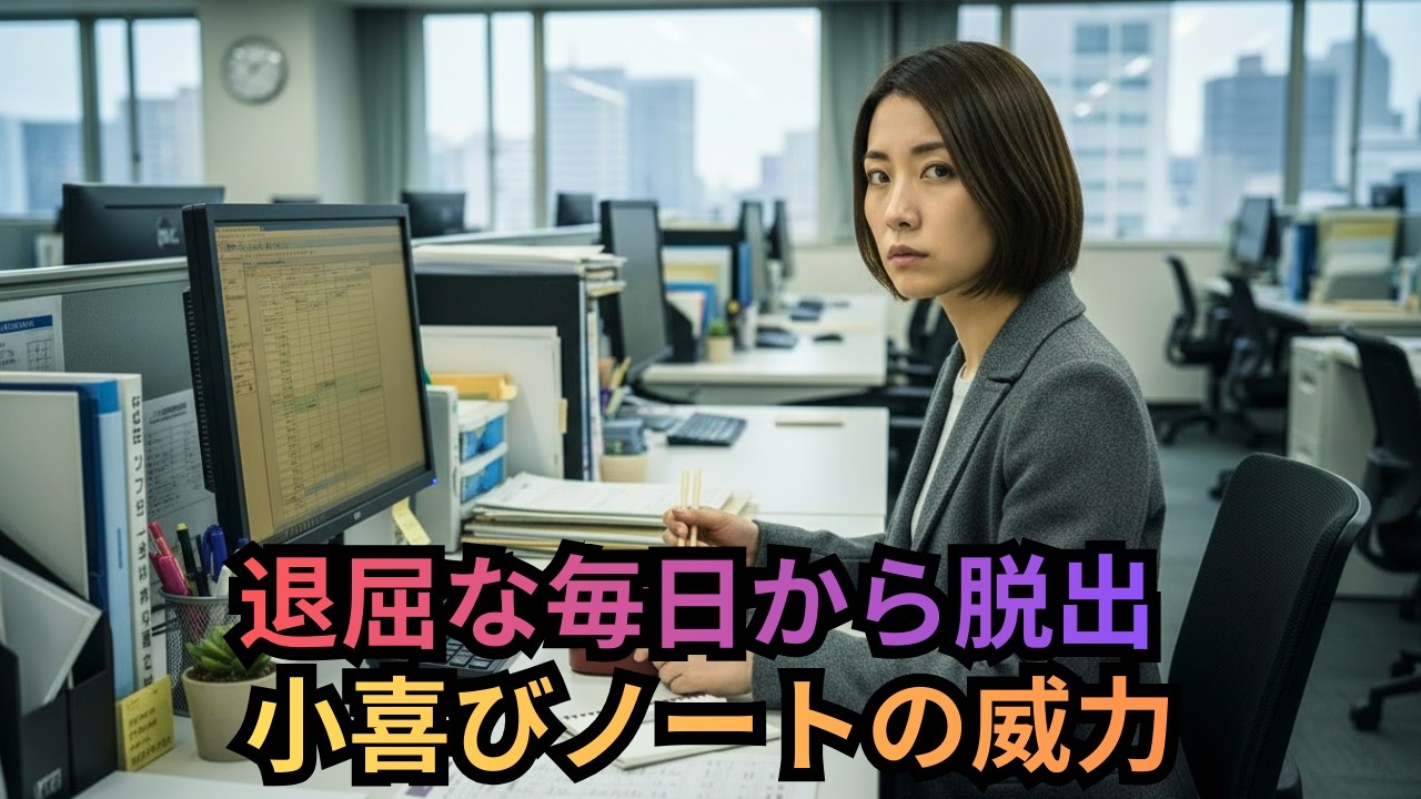 退屈な毎日から脱出→小喜びノート30日間→人生が完全に変わった→小さなganbaruの奇跡【実践例付】