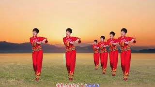 喜迎2020新年舞《吉祥中國紅》祝您身體健康財運亨通！中華兒女動起來！【笑春風廣場舞】