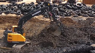 Castle Tire Recycling Counts on the Hyundai HX235A Excavator