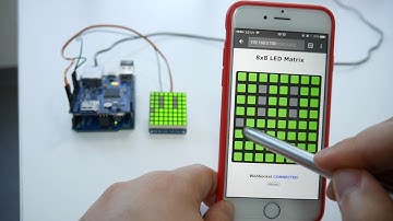 Remote-controlled 8x8 LED Matrix with PHPoC Shield for Arduino