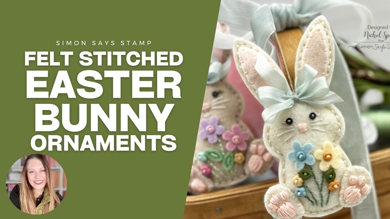 Felt Stitched Easter Bunny Ornaments | Embroidery & Stuffing Tips