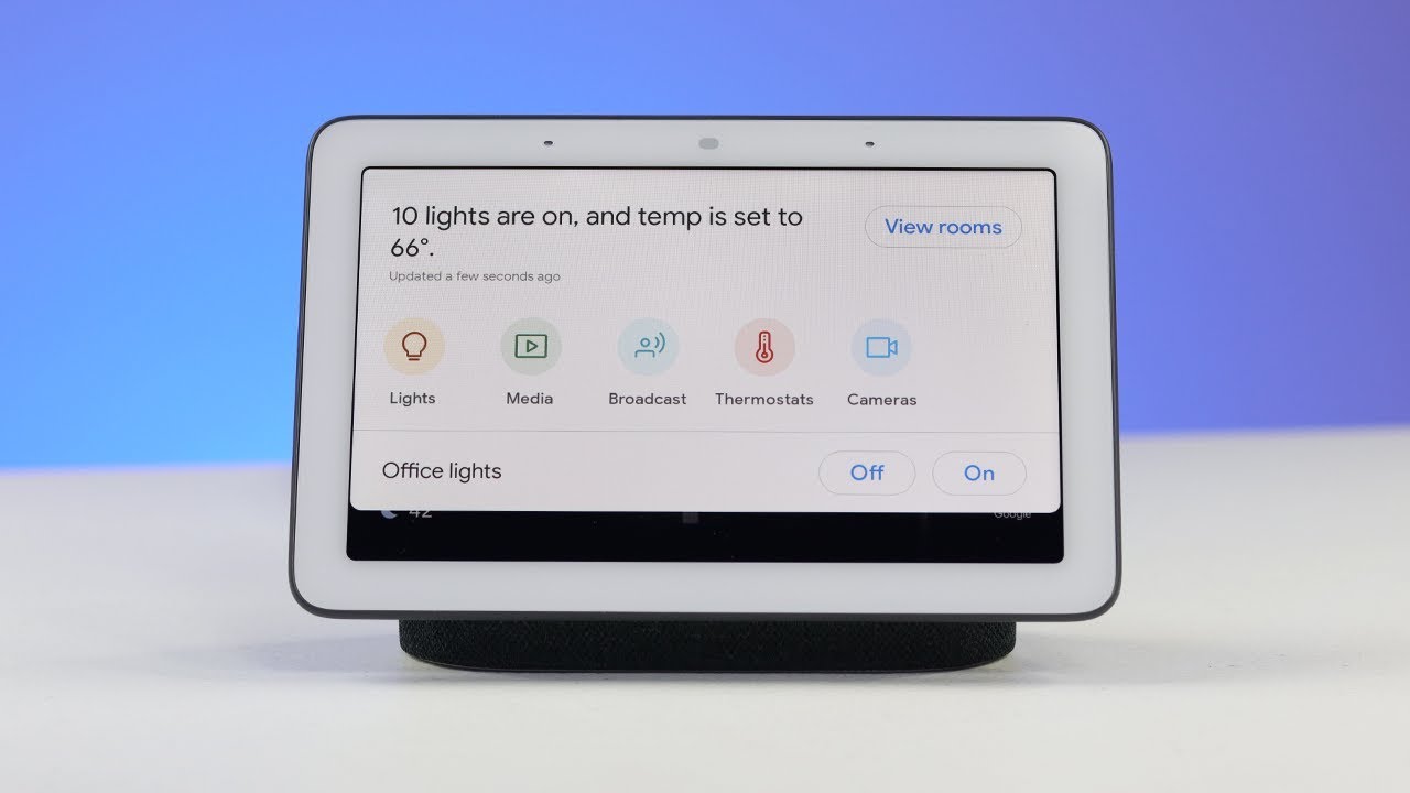 google nest hub lights