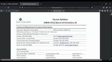 Getting Started in CHEM 1412 Spring 2022