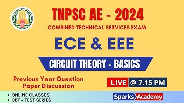 LIVE: 7.15 PM TNPSC CTSE EEE / ECE - Circuit Theory Basics Previous Year Question Paper Discussion
