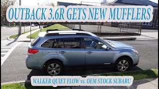Subaru Outback 3.6R New Muffler 260k Miles OEM vs Walker Quiet Flow