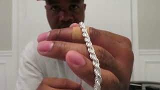 **925 SILVER ROPE CHAIN AND BRACELET** FROM HARLEM BLING!!