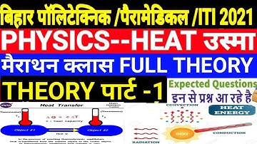 Class-95 Physics Heat Part-1 | Bihar Polytechnic Online class 2021/ Bihar PM Class 2021 | Bihar ITI