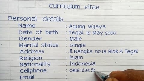 HOW TO WRITE A RESUME || CV IN ENGLISH ||| HOW TO MAKE A CURRICULUM VITAE