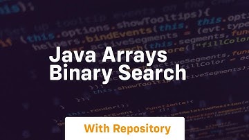 java arrays binary search