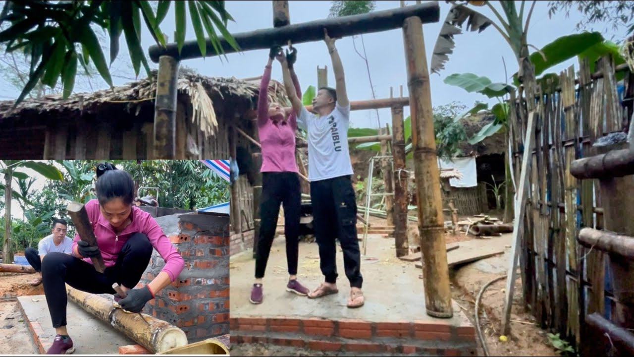 Дизайн кухни с гигантскими бамбуковыми деревьями_Ly Tieu Yen