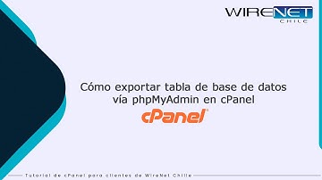 Cómo exportar tabla de base de datos vía phpMyAdmin en cPanel