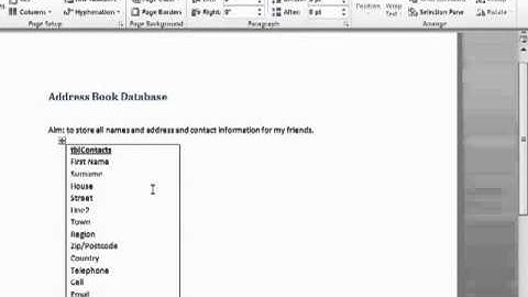 Microsoft Access 2010 - Creating A Single Table Database
