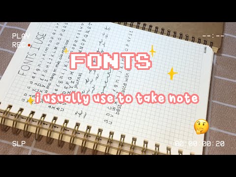 các font chữ tớ dùng để take note