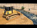 Update 100% Full Processing Filling Build Foundation Village By Dozer Pushing &amp; DumpTruck Unloading