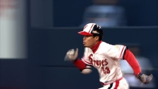 隙あり！オリックス野中が俊足を見せつけ、ツーベース！ 2012.06.03 Bs-G