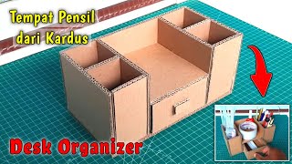 Tutorial Membuat Tempat Pensil dari Kardus | DIY Desk Organizer