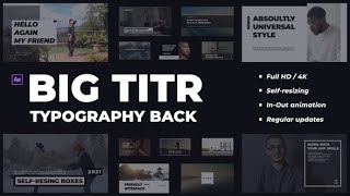 BIG TITR | Dynamic Typography Pack | After Effects Template