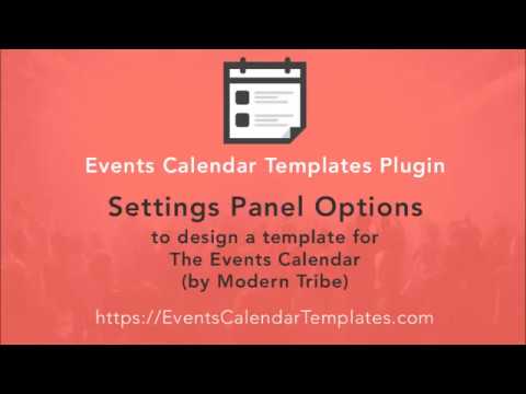 The Events Calendar Shortcode & Templates Plugin Settings Panel - Tutorial