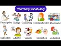 Pharmacy vocabulary  medicine vocabulary at the pharmacy  english vocabulary