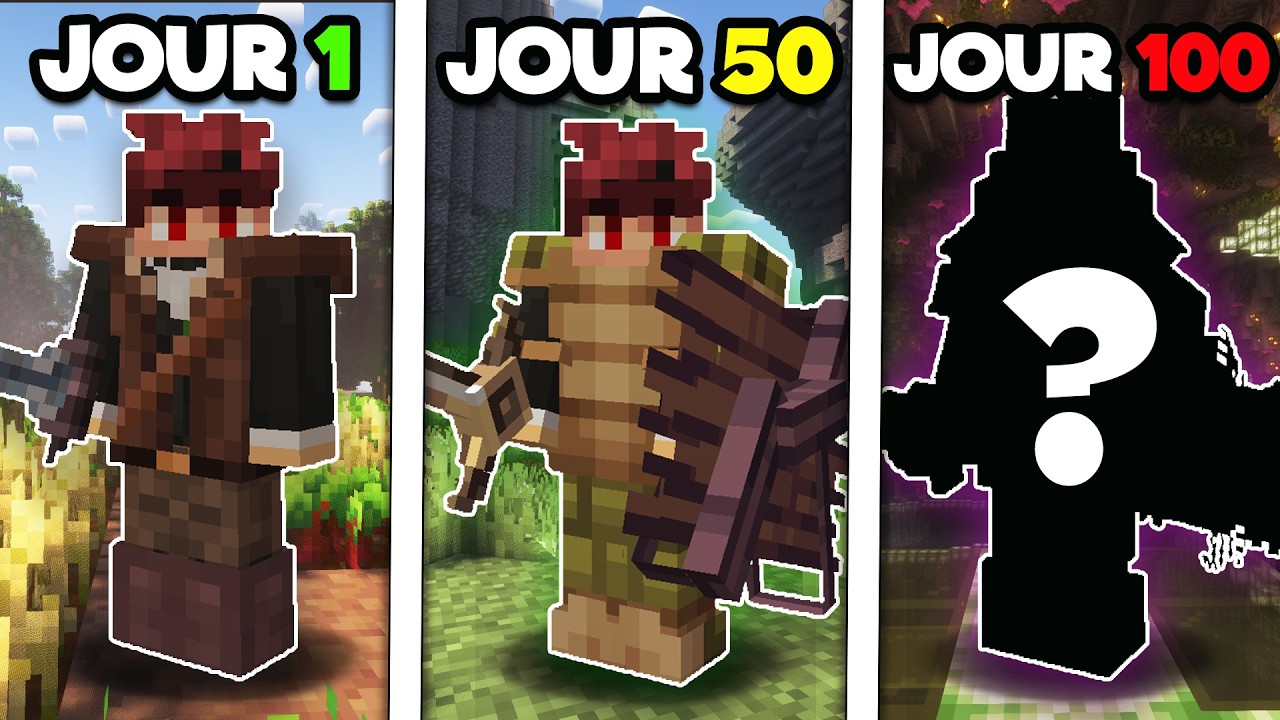 J'ai survécu 100 Jours dans SWORD ART ONLINE Minecraft ! (c'était Hardcore...)