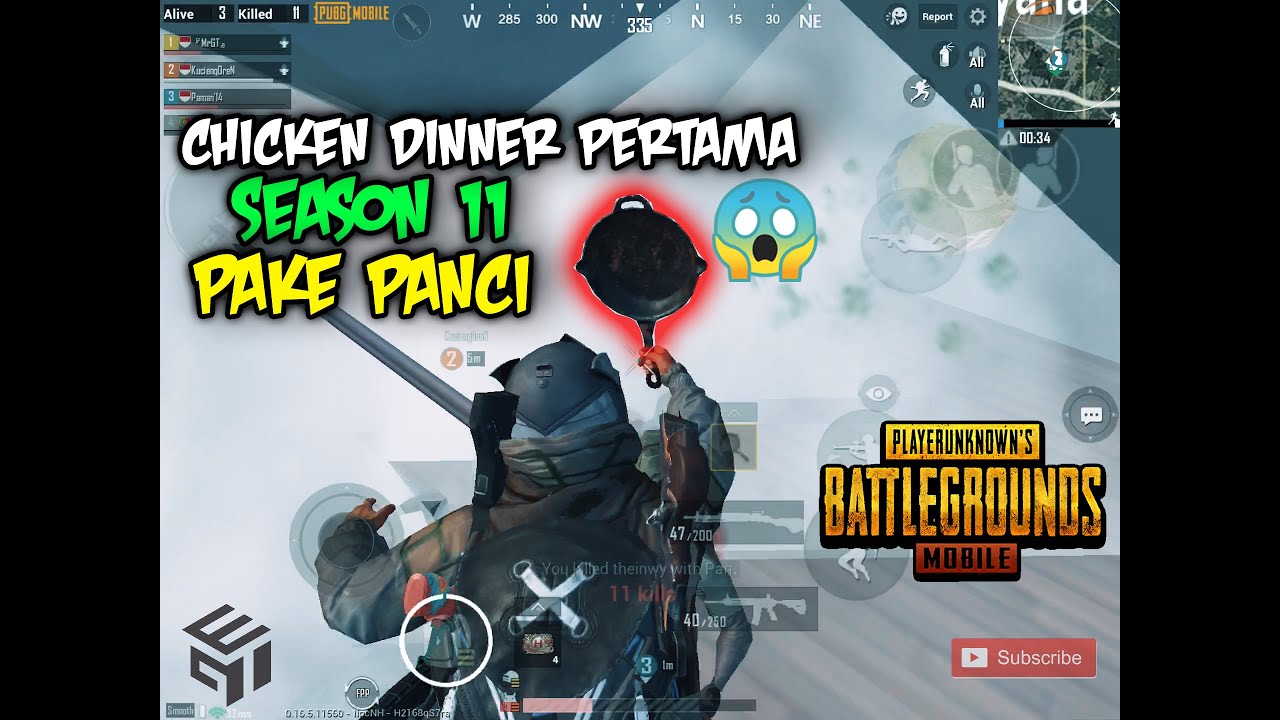 CHICKEN DINNER PERTAMA SEASON 11 PAKE PANCI | PUBG MOBILE | - YouTube